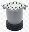 Airfit PP siphon de sol 120 x 120 mm - sortie verticale 110 mm - hauteur réglable