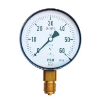 Euro-Index manomètre gaz KP100 100MM X 1/2 0/60 mbar radial