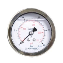 Euro-Index manomètre 63MM X 1/4 0/16 bar axial - avec glycérine