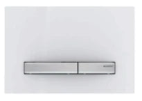 Geberit Sigma 50 plaque de commande - blanc alpine - avec 2 touches - synthétique