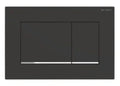 Geberit Sigma 20 (ex Sigma 30) plaque de commande - noir mat - avec 2 touches - synthétique design chromé brillant