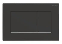 Geberit Sigma 20 (ex Sigma 30) plaque de commande - noir mat - avec 2 touches - synthétique design chromé brillant