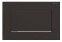 Geberit Sigma 10 plaque de commande - noir mat bouchon rinçage 24,6 - 1,2 o 16,4 ! cm synthétique chromé brillant - 1 touche