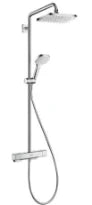 Hansgrohe Croma Select E colonne de douche 1 Jet écosmart 280MM - chromé carré
