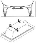 Kaldewei Eurowa pieds de bain pour baignoire acier émaillé