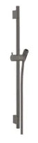 Hansgrohe Unica S Puro barre de douche 22 MM 650 MM  noir brossé barre de douche, flexible de douche, pièce coulissante