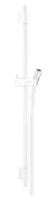 Hansgrohe Unica S Puro barre de douche 22 MM 650 MM  blanc mat barre de douche, flexible de douche, pièce coulissante