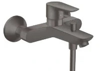 Hansgrohe Talis E mitigeur bain apparent noir brossé bec pour bain avec quickclean mousseur et inverseur