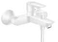 Hansgrohe Talis E mitigeur bain apparent blanc mat bec pour bain avec quickclean mousseur et inverseur