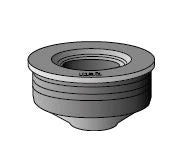 Nicoll PVC caoutchouc de transition 50 x 25 mm