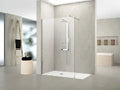 FIXATION NOVELLINI KUADRA 200 ! chromé verre de securite evo