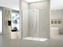 FIXATION NOVELLINI KUADRA 200 ! chromé verre de securite evo