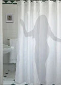 DBJ Standard rideau de douche 1350 x 1800 mm - blanc - anneaux de suspension inclu