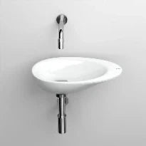 Clou First lave-mains 360 x 220 x 80 mm - blanc - céramique - sans trou de robinet - sans trop-plein - avec bouchon