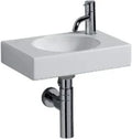 Geberit Preciosa II lave-mains 400 x 280 x 80 mm - blanc - avec trou de robinet droite - sans trop-plein