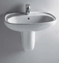 Procasa Normus lavabo 550 x 420 mm - blanc antibactérien - avec trou de robinet - avec trop-plein