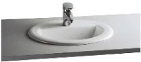 Procasa Normus lavabo encastré 520 x 445 mm - blanc antibacterien