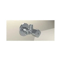 Arco A-80 Twin robinet d'arret double équerre à bille MMM 1/2 x 3/8 x 3/8 - chromé - Vitaq anti-calcaire