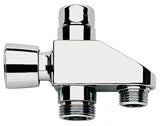 ROBINET D'INVERSEUR MONTAGE GROHE 1/2M X 3/4M chromé pour montage sur melangeurs