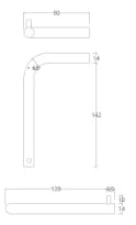 Procasa Finn dérouleur de papier toilette sans rabat - brushed gun metal