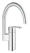 Grohe Eurostyle Cosmopolitan mitigeur cuisine avec bec d'écoulement haut- chromé - bec d'écoulement pivotant