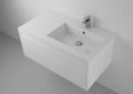 Procasa Quadra table vasque marbre de synthèse avec 1 vasque droite 900 x 500 mm - blanc mat