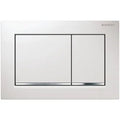 Geberit Omega 30 plaque de commande - blanc 2 touches synthétique blanc/chromé brillant/blanc