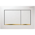 PLAQUE DE COMMANDE GEBERIT OMEGA 30 blanc synthetique duocommande blanc/or/blanc