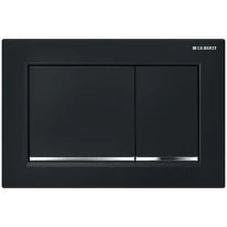 Geberit OMEGA 30 plaque de commande noir 2 touches plastique noir/chromé brillant/noir