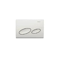 PLAQUE DE COMMANDE GEBERIT KAPPA 20 blanc synthetique reserv. a encastrer a/ commande par dessus a/ 2 boutons 3 ou 6l