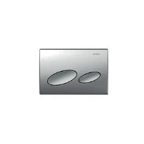 PLAQUE DE COMMANDE GEBERIT KAPPA 20 chromé mat reserv. a encastrer a/ commande par dessus a/ 2 boutons 3 ou 6l