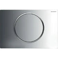 Geberit Sigma 10 plaque de commande chromé anneau mat chromé plastique avec 1 bouton poussoir chromé