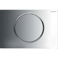 Geberit Sigma 10 plaque de commande chromé anneau mat chromé plastique avec 1 bouton poussoir chromé