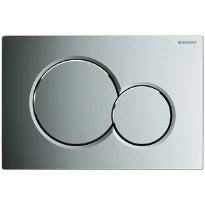 Geberit Sigma 01 plaque de commande - chromé - avec 2 touches