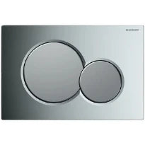 PLAQUE DE COMMANDE TOILETTE GEBERIT SIGMA01 chrome synthetique p/reserv.encastr. a/2 boutons de commande:touche = chromé mat