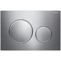 Geberit Sigma 20 plaque de commande - chromé - avec 2 touches - anneau autour chromé