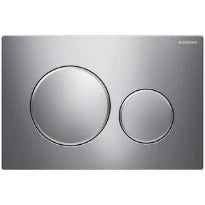 Geberit Sigma 20 plaque de commande - chromé - avec 2 touches - anneau autour chromé