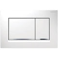 Geberit Sigma 20 (ex Sigma 30) plaque de commande - blanc - avec 2 touches - chromé touches en bas