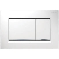 Geberit Sigma 20 (ex Sigma 30) plaque de commande - blanc - avec 2 touches - chromé touches en bas