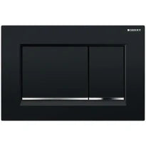 Geberit Sigma 20 (ex Sigma 30) plaque de commande - noir - avec 2 touches - chromé touches en bas