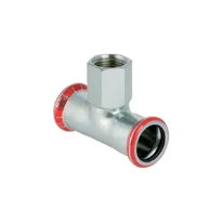 Geberit Mapress C-acier zingué té réduit avec filetage femelle FFF 35 x 1/2 F x 35 mm