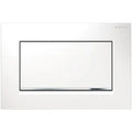 Geberit Sigma 10 plaque de commande - blanc - avec 1 touche - chromé autour touche