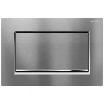 Geberit Sigma 10 plaque de commande - chromé mat pour réservoir synthétique à encastrer 1 bouton de commande - chromé autour bouton