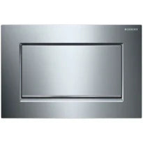 Geberit Sigma 10 plaque de commande - chromé pour réservoir synthétique à encastrer 1 bouton de commande - chromé autour bouton