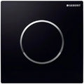 Geberit Sigma 10 plaque de commande urinoir - noir chromé - bouton poussoir pneumatique manuel