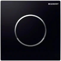Geberit Sigma 10 plaque de commande urinoir - noir chromé - bouton poussoir pneumatique manuel