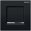 Geberit Type 30 plaque de commande urinoir - noir - bouton poussoir pneumatique manuel - chromé
