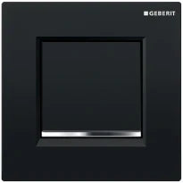 Geberit Type 30 plaque de commande urinoir - noir - bouton poussoir pneumatique manuel - chromé
