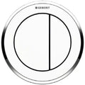 PLAQUE DE COMMANDE GEBERIT TYPE 10 blanc/chromé -
