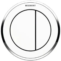 PLAQUE DE COMMANDE GEBERIT TYPE 10 blanc/chromé -